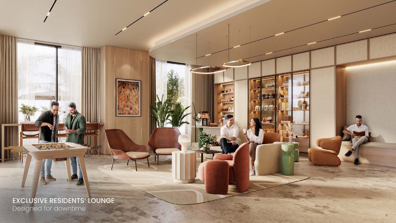 Exclusive residents lounge at Tara Park by Modon apartments Reem Island Abu Dhabi