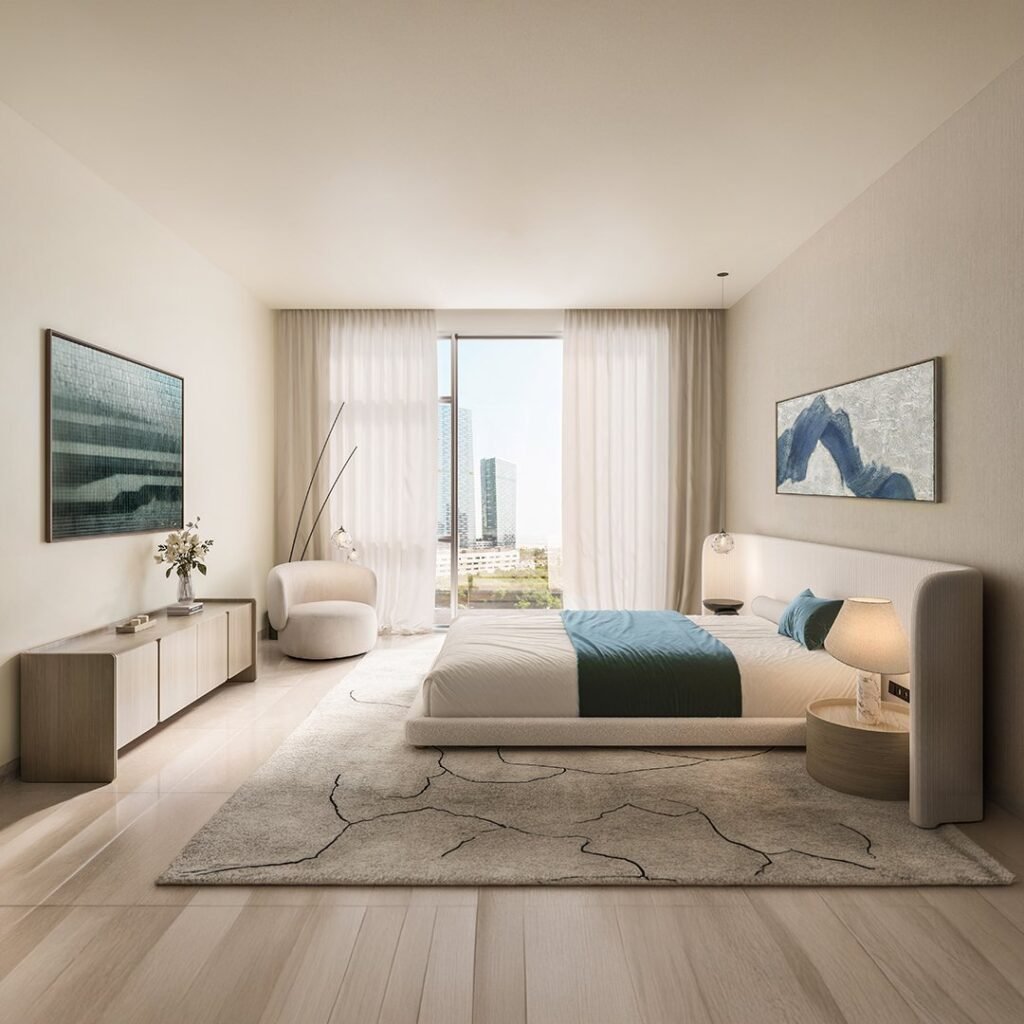 Modern 1 bedroom apartment interior at Tara Park by Modon on Al Reem Island Abu Dhabi